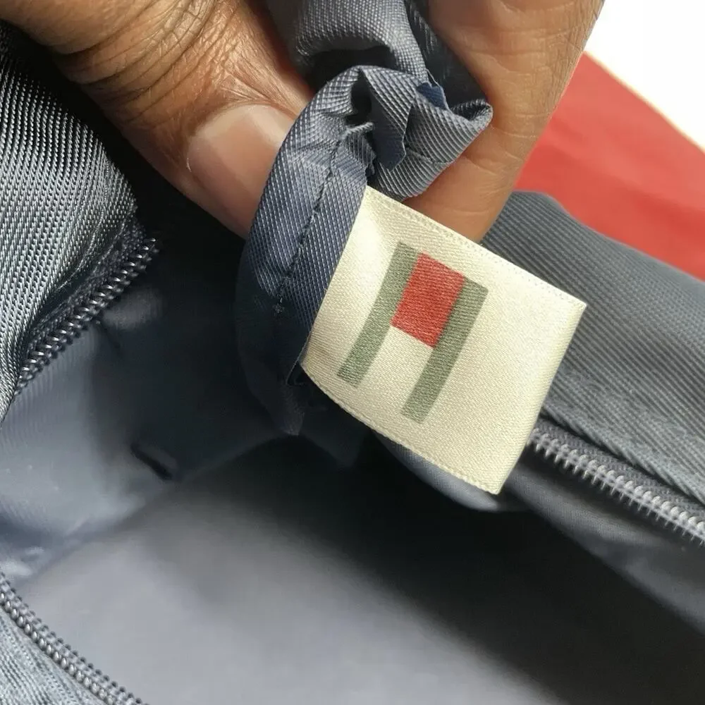 Tommy Hilfiger Nylon Messenger Shoulder Bag Blue Red Utility Travel Camera